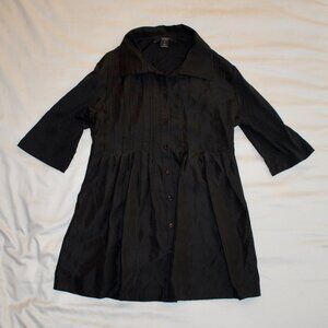 MaxMara Black Button-Front Collared Women’s Top